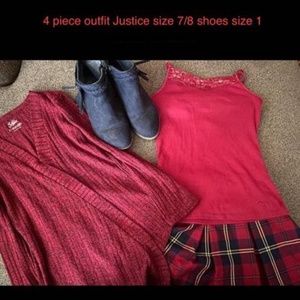 4 piece Justice outfit